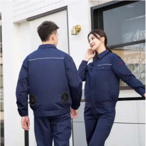 REFLECTIVE ANTIFLAME WHOLESALE LABOR INSURANCE WELDING PRINTING ON PRODUCTION SUIT SET WOMEN MEN SAFETY WORK CLOTHES WITH FAN