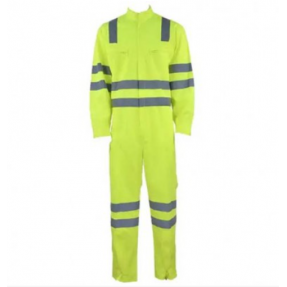 STAND-UP COLLAR REFLECTIVE ONE-PIECE FLUORESCENTCOLOR LABOR INSURANCE OVERALL