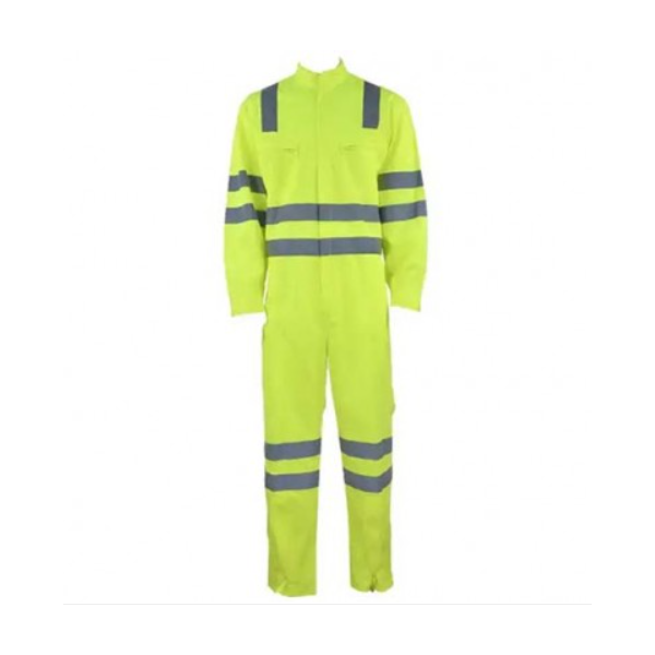 STAND-UP COLLAR REFLECTIVE ONE-PIECE FLUORESCENTCOLOR LABOR INSURANCE OVERALL