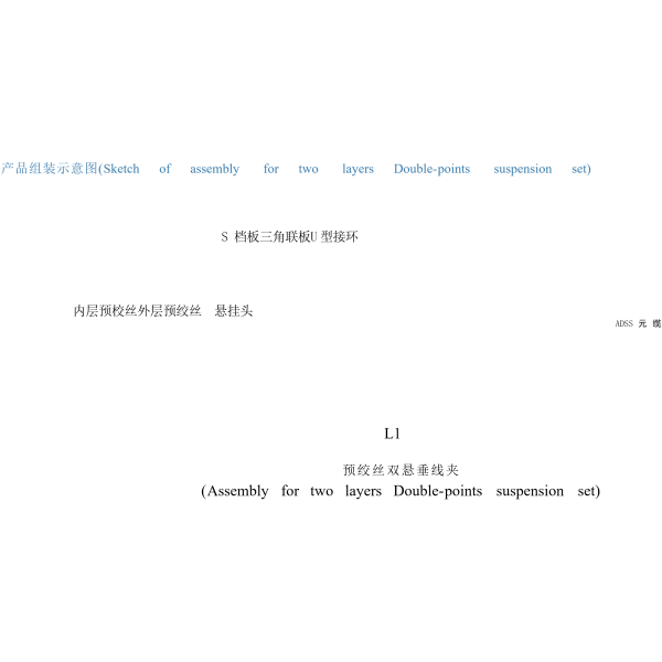 Double  points  Suspension  Set  for  ADSS  cable