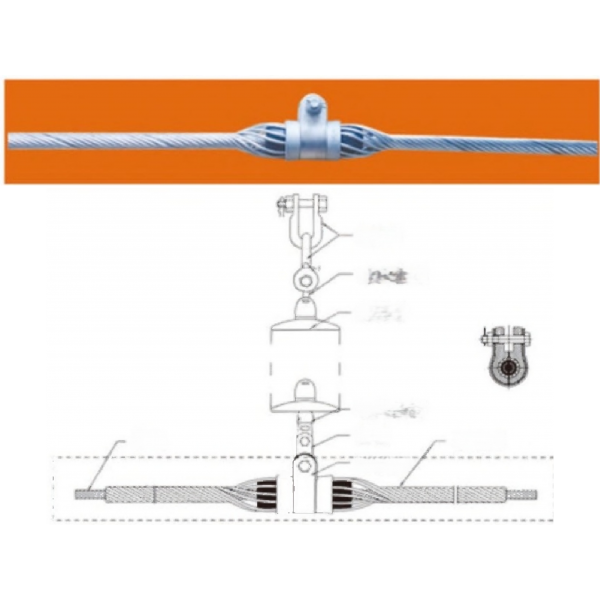 Helical    conductor    suspension    clanp